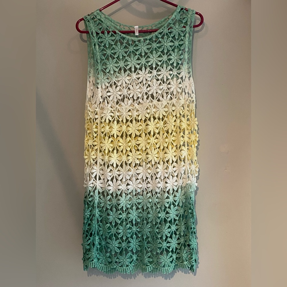 Pretty pastel  Pink Blush crotcheted tunic top